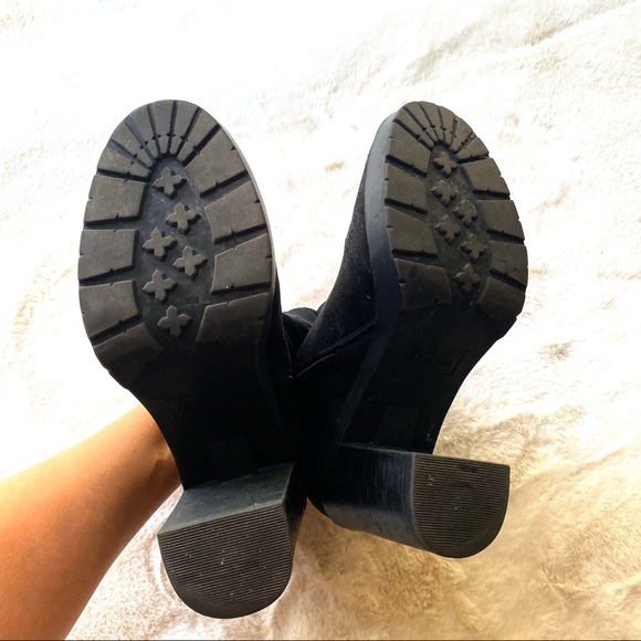 🖤 PRIMARK FAUX SUADE CHUNKY HEEL BOOTIES! - Picture 5 of 12